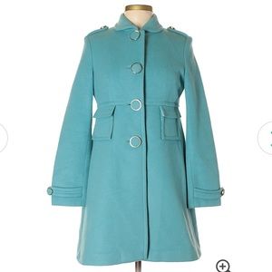 New Banana Republic Teal Wool Coat XS